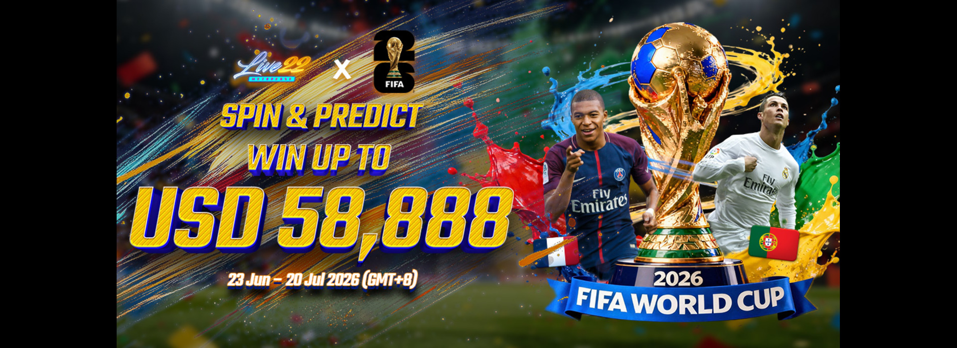 Live22 FIFA June to July Campaign (AUD / MYR / MMK Exclusive)